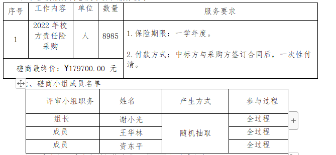 德甲联赛官网2022年校方责任险采购项目竞争性磋商成交结果公告